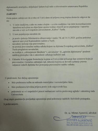 3 saopštenje za javnost